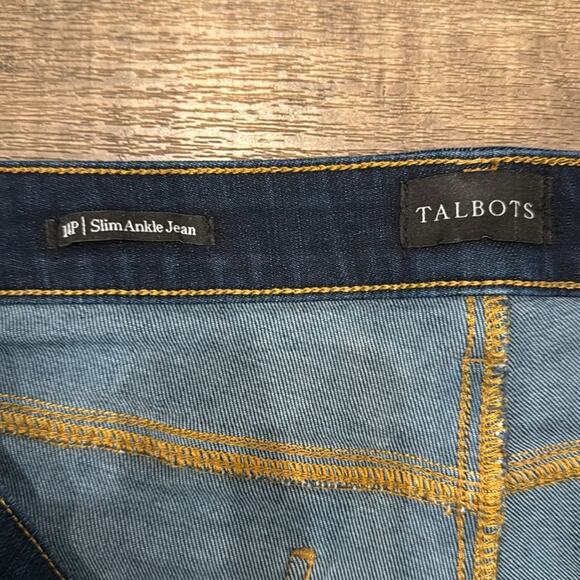 Talbots Women's Slim Ankle Jeans Dark Wash Size 14P - Picture 7 of 10